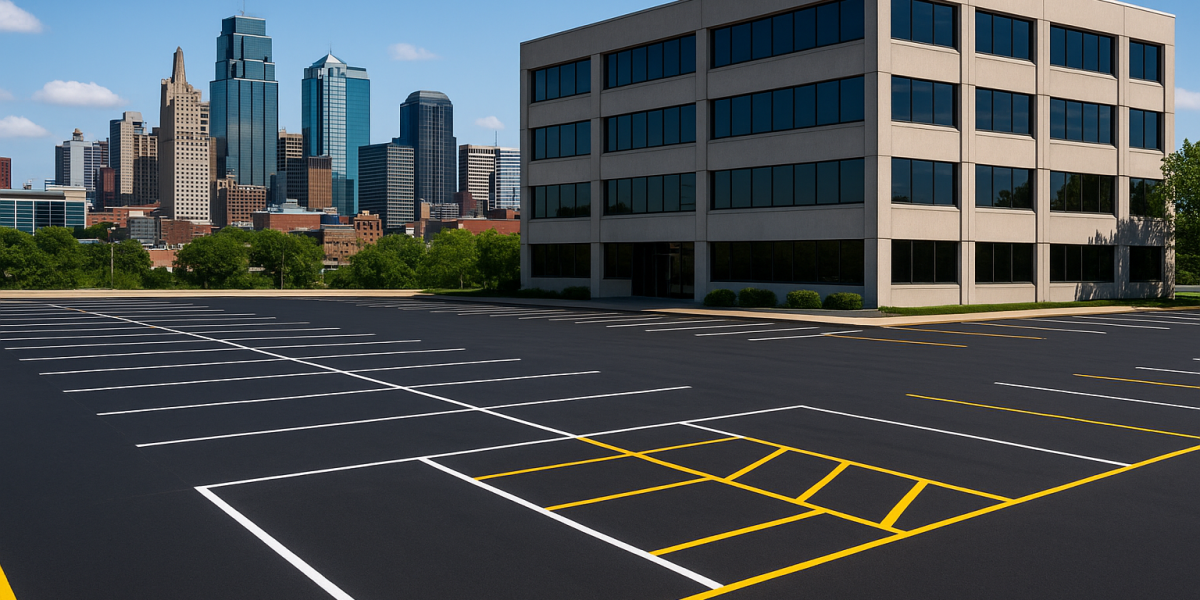 Kansas City Skyline and Modern Office